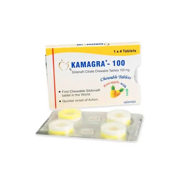 KAMAGRA CHEWABLE 100 mg, Sildenafil 1 KAMAGRA MASTICABILE 100 mg, Sildenafil