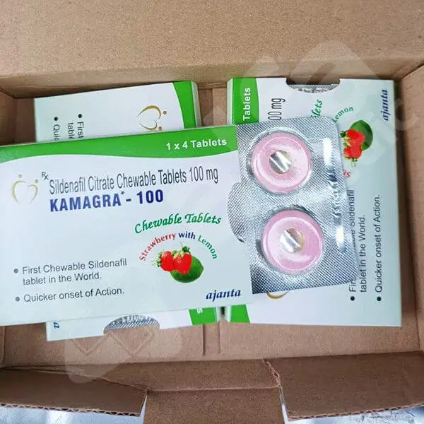 KAMAGRA CHEWABLE 100 mg, Sildenafil 3 KAMAGRA MASTICABILE 100 mg, Sildenafil