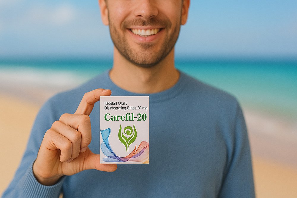 Confezione di Carefil 20mg - Tadalafil generico